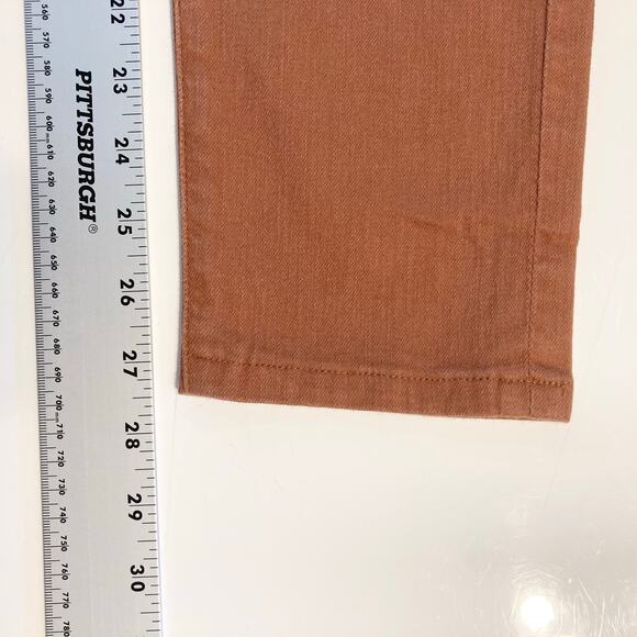 NWOT ADRIANO GOLDSCHMIED Jeans 28 Orange Brown”Stevie Ankle Slim Straight”Cotton - Picture 9 of 11